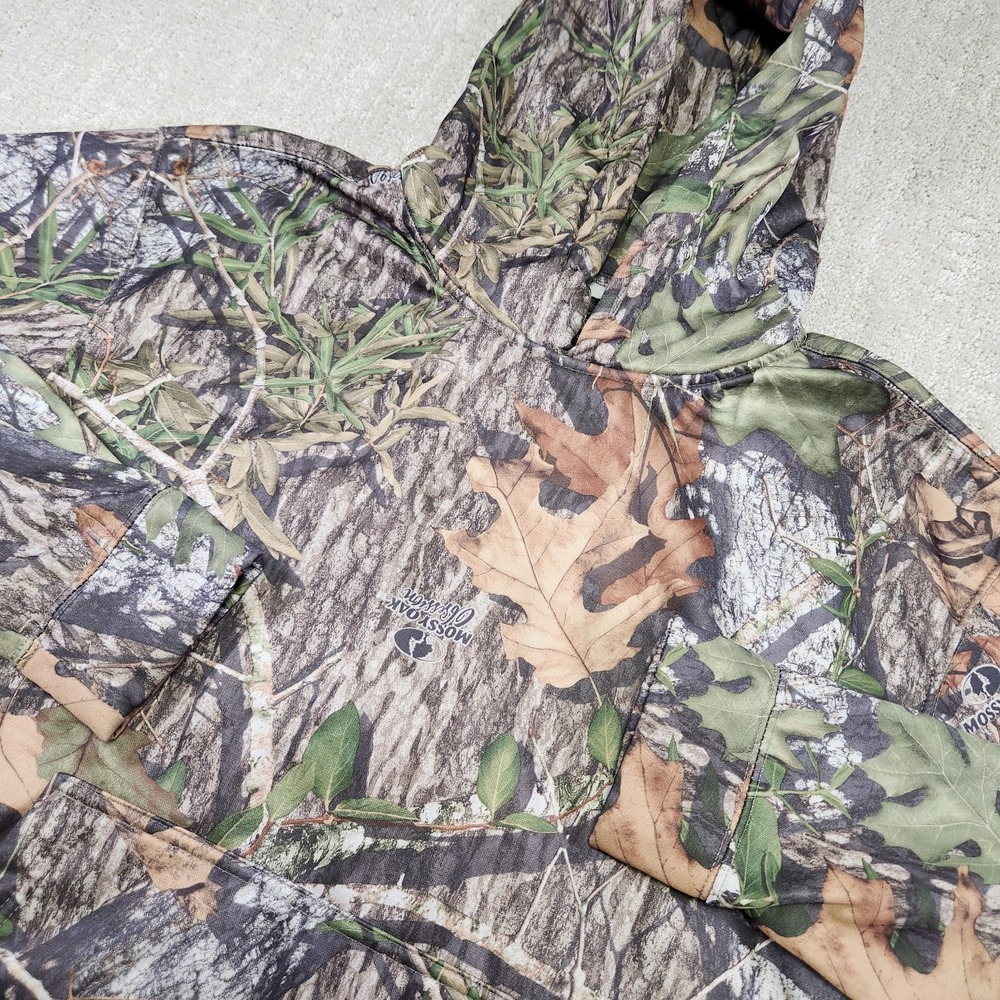 Camo Hoodie Men Medium Mossy Oak Obsession  Fleece Hunting Outdoor Redhead